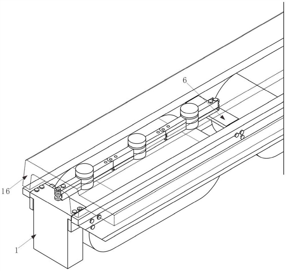 A suspension gap sensor installation device for medium and low speed maglev trains