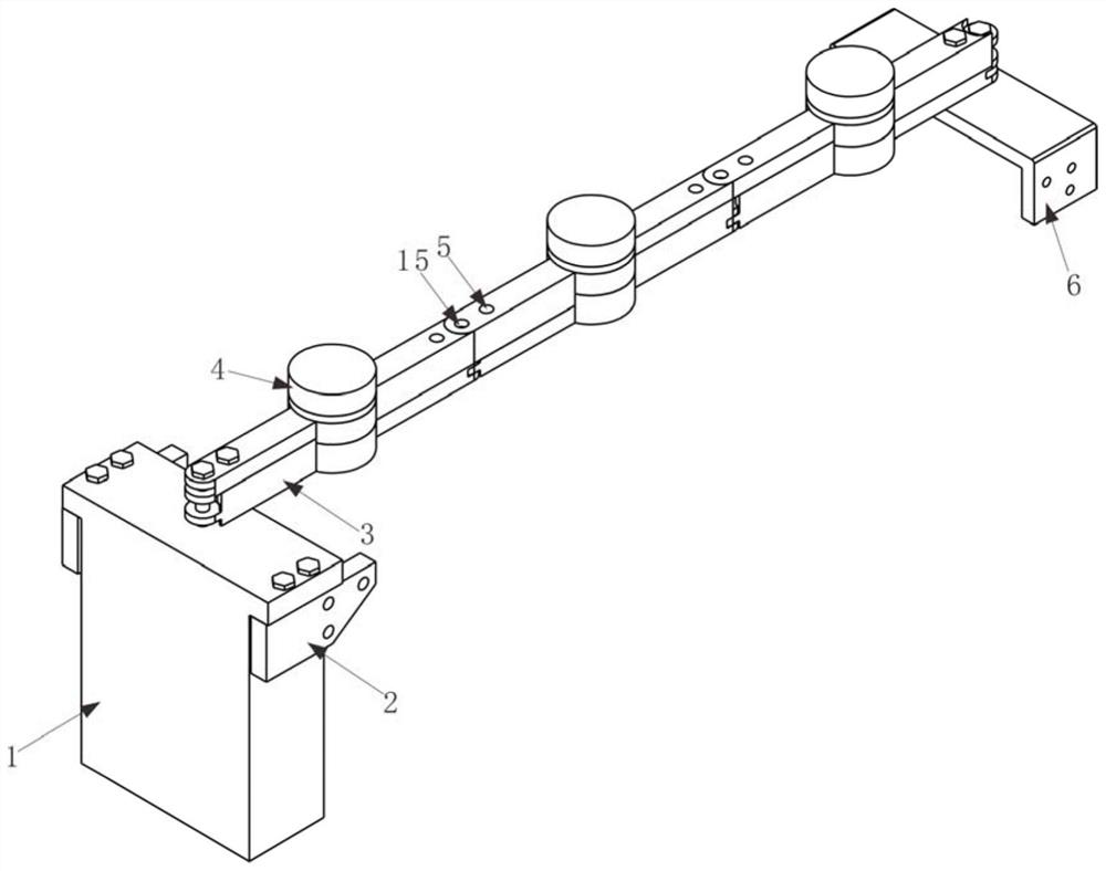 A suspension gap sensor installation device for medium and low speed maglev trains