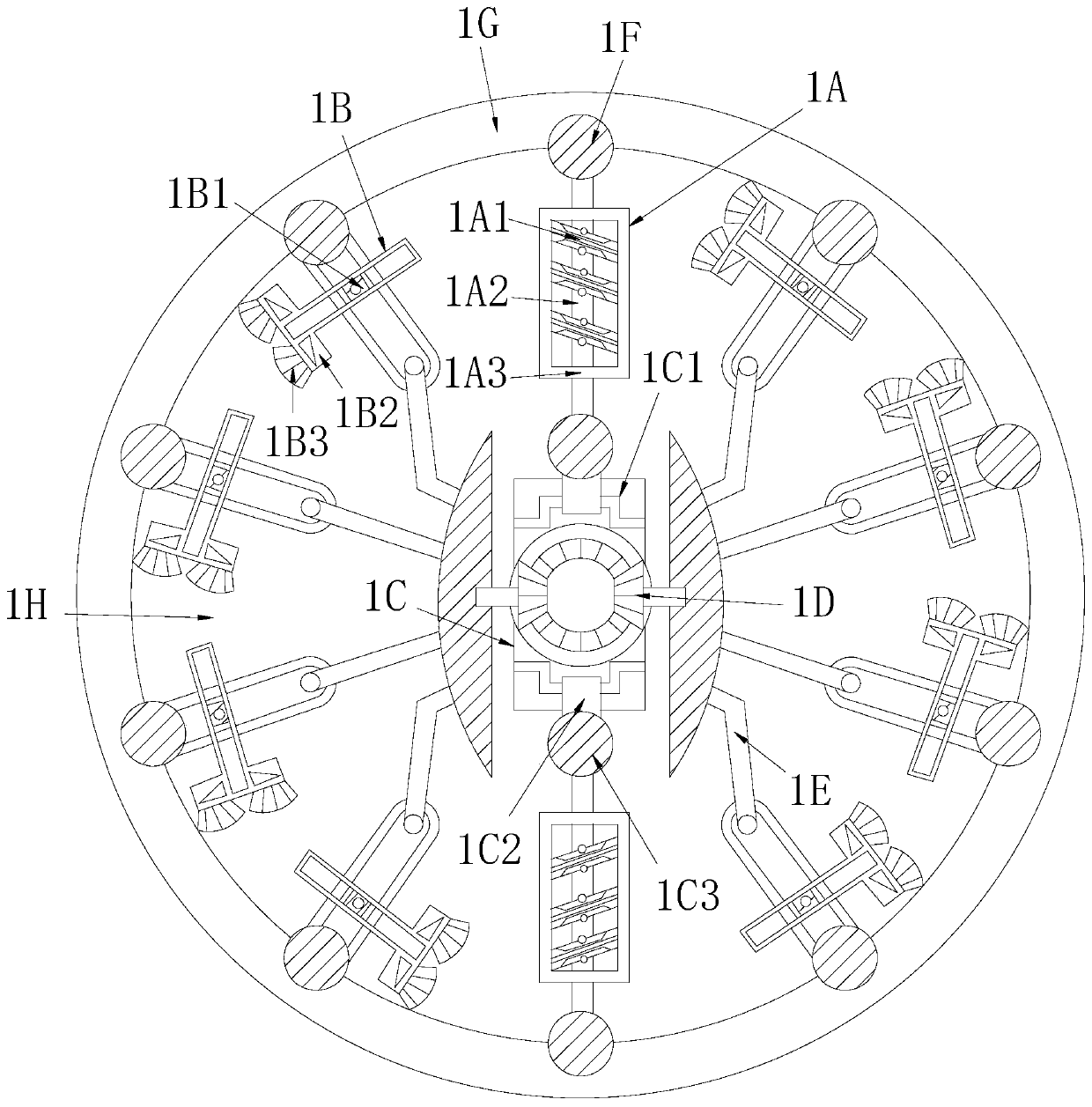 Full-automatic groove breaking necking machine