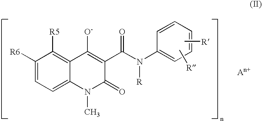 New compositions containing quinoline compounds