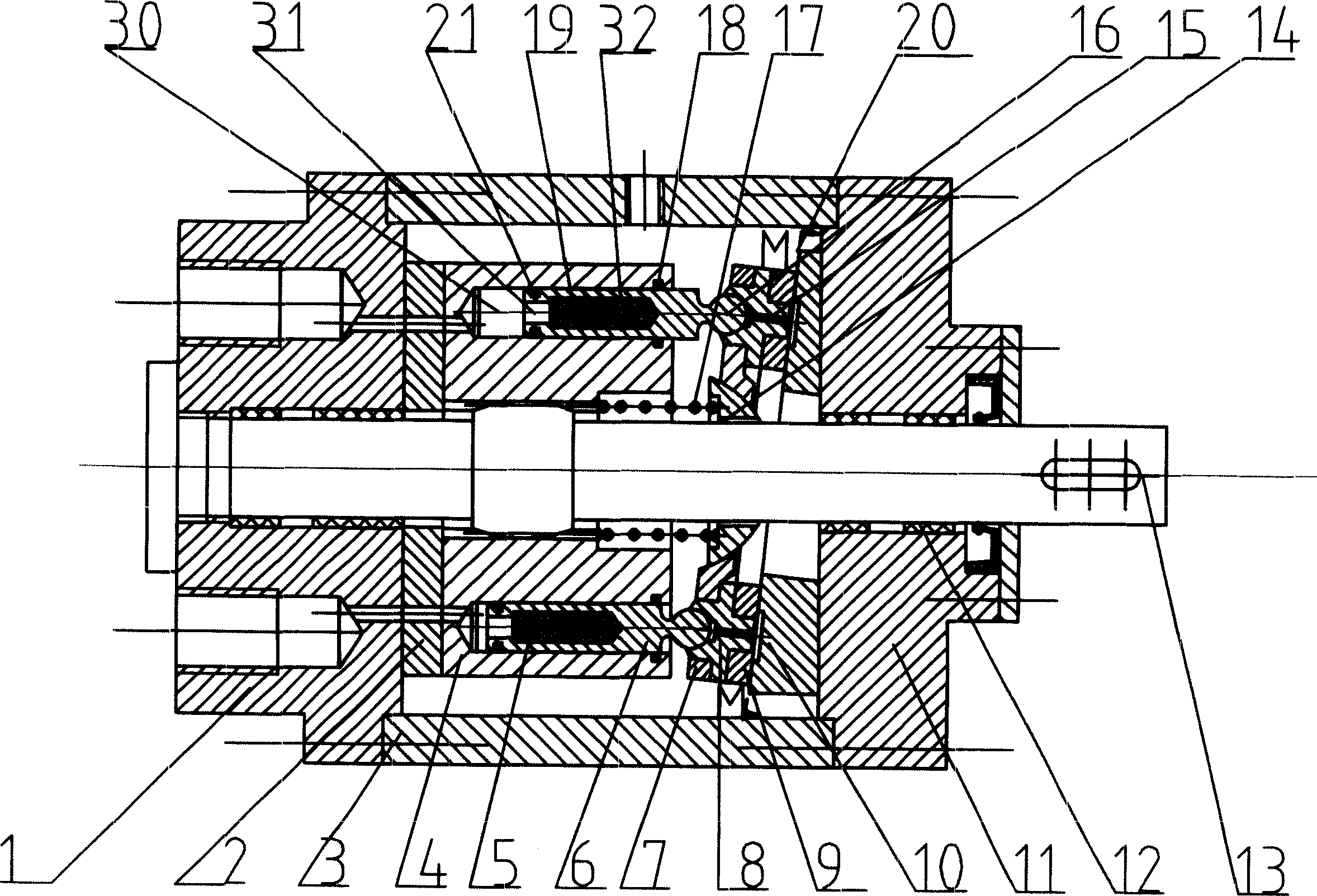 Slanting axial piston pump