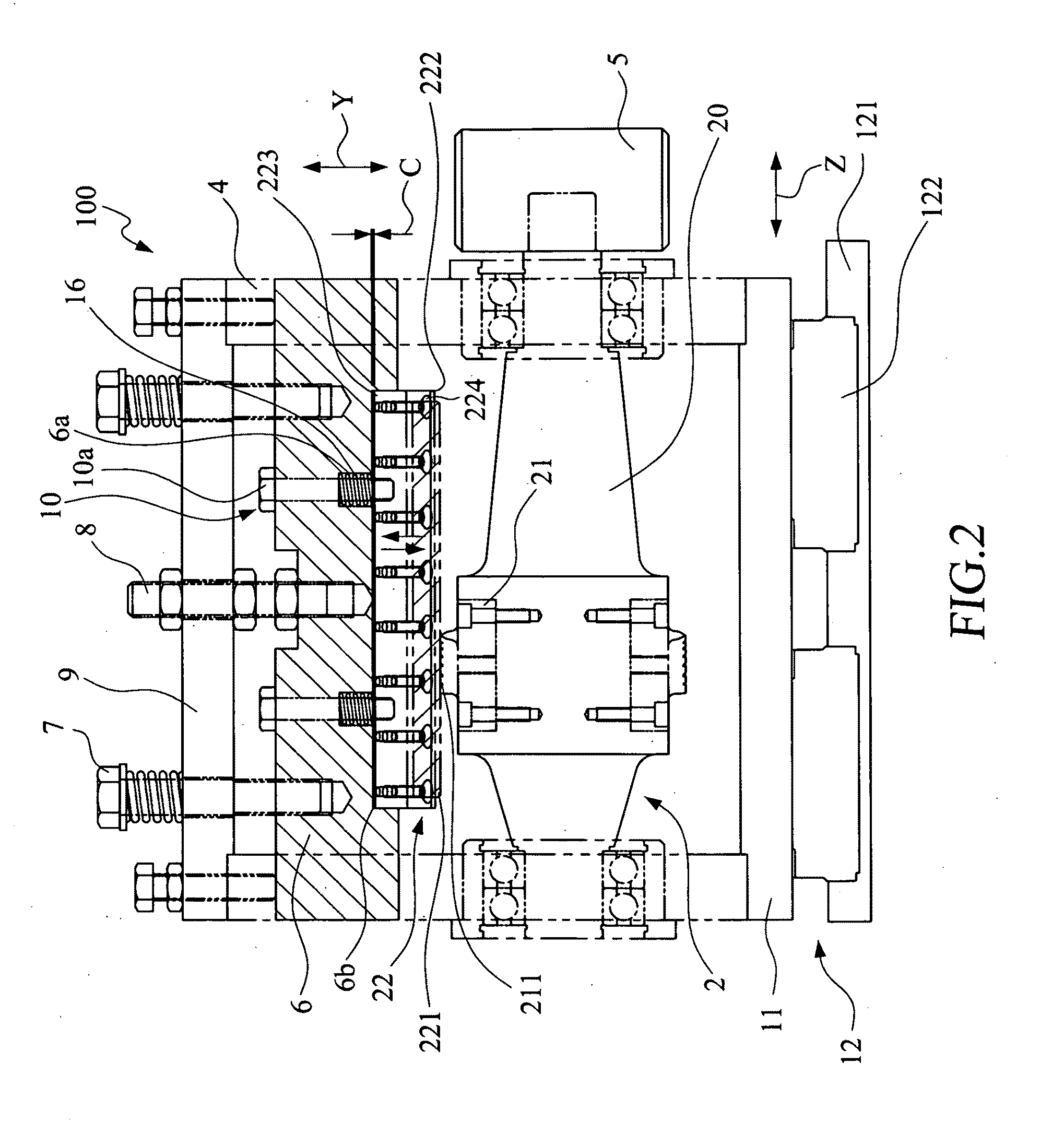 Rolling mechanism for having an opening perforation line on a plastic packaging film and method thereof