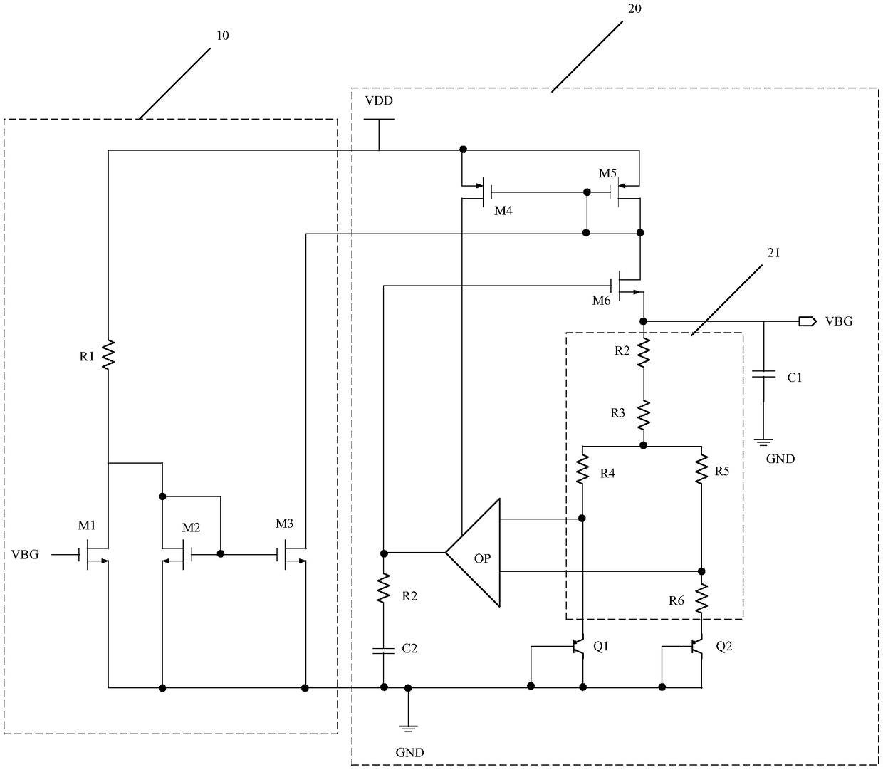 Band gap reference voltage source and electronic equipment