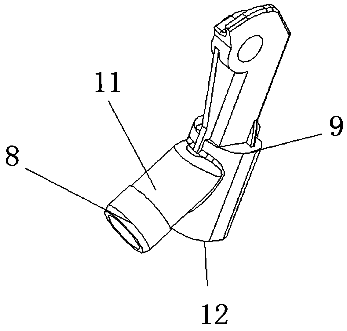 End piece pretightening assembly for automobile seat belt