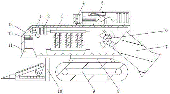 Crushing and returning machine