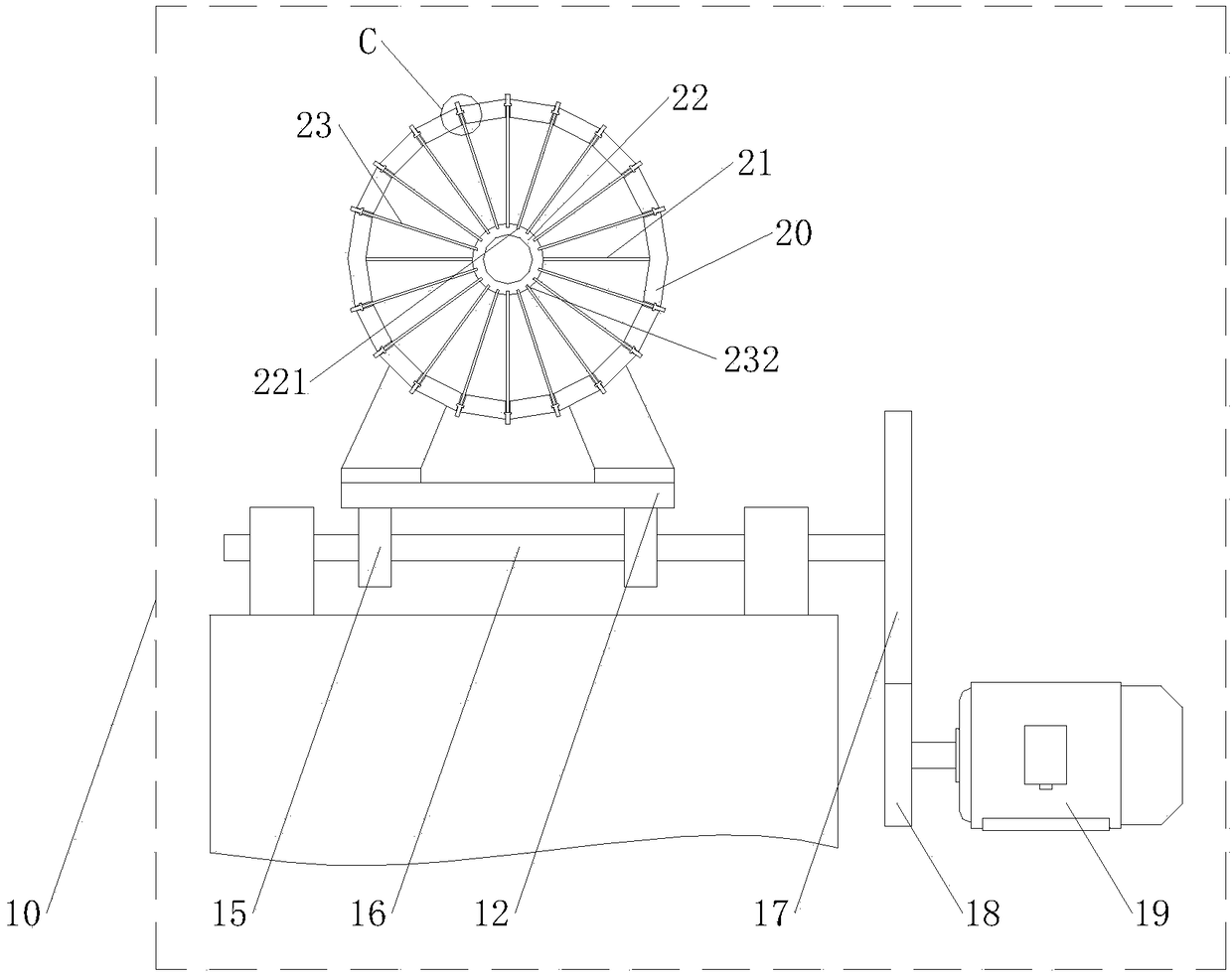 Raw bamboo stripping machine applicable to bending of raw bamboo