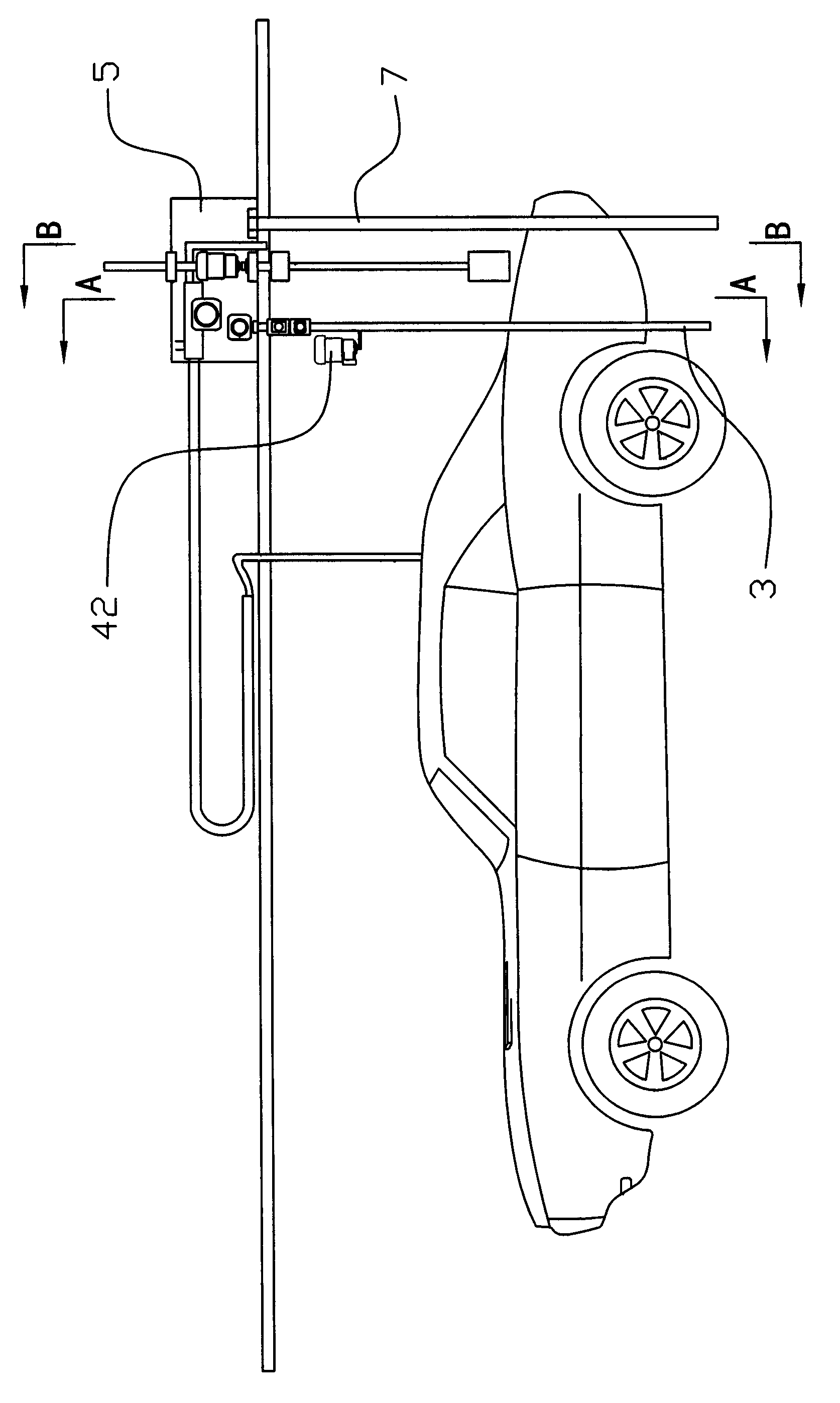 Full-automatic automobile washing device