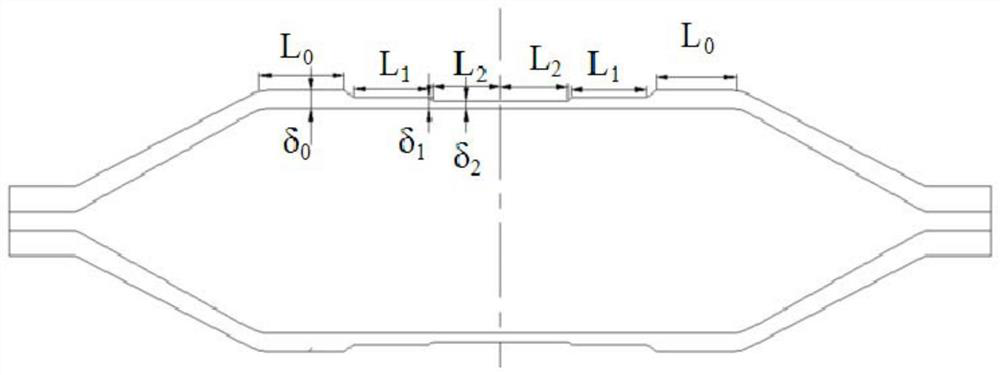 Titanium alloy thin-wall seamless lining straight cylinder section superplastic forming wall thickness uniformity control method