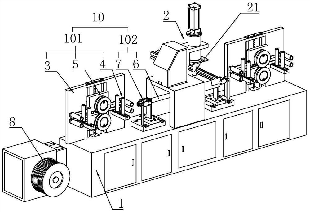 Automatic cable metering and code-spraying production line