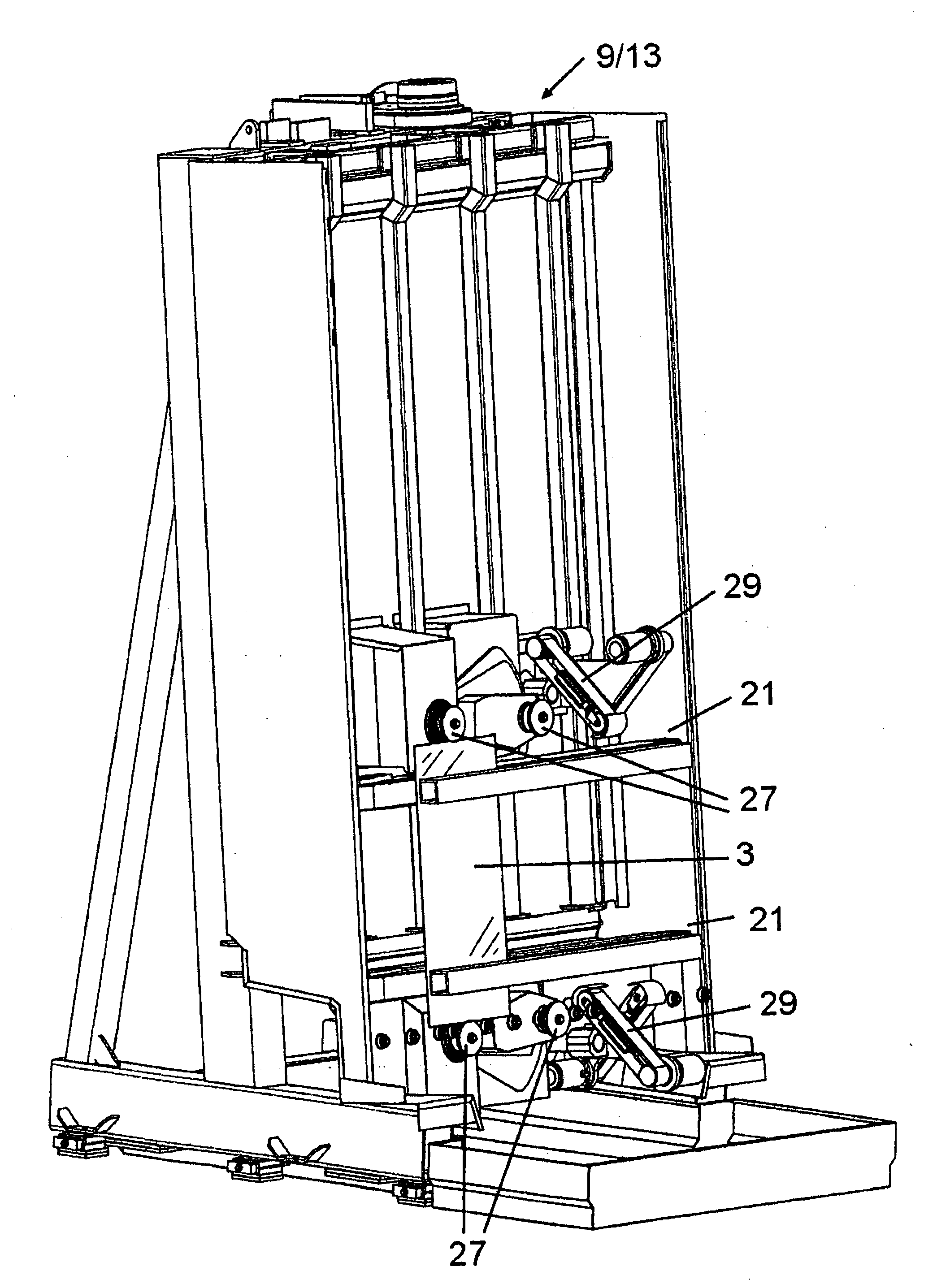 Device for conveying plate-shaped elements