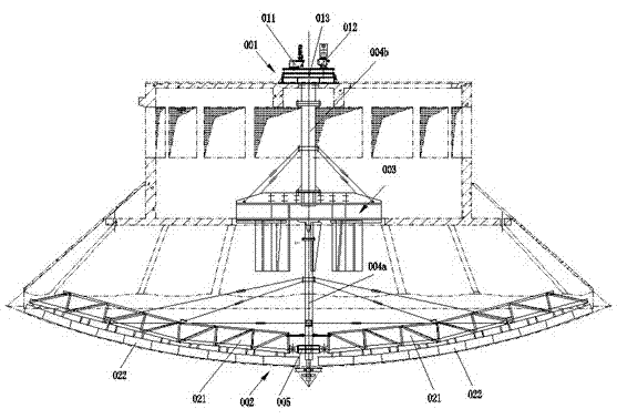 Sleeve shaft type stirring mud scraper