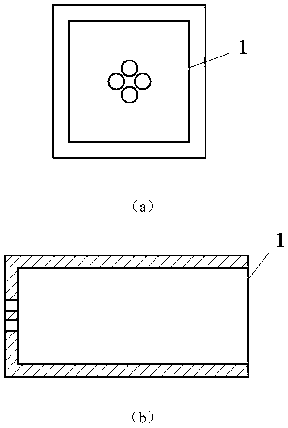 Dual-polarized slotted waveguide antenna based on stepped four-ridge transition