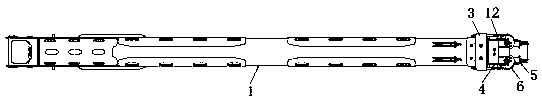 Crane telescopic arm control structure of truck mounted crane