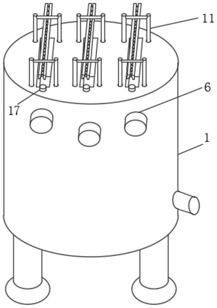 A treatment device for defective lawn composite cloth with a pretreatment structure