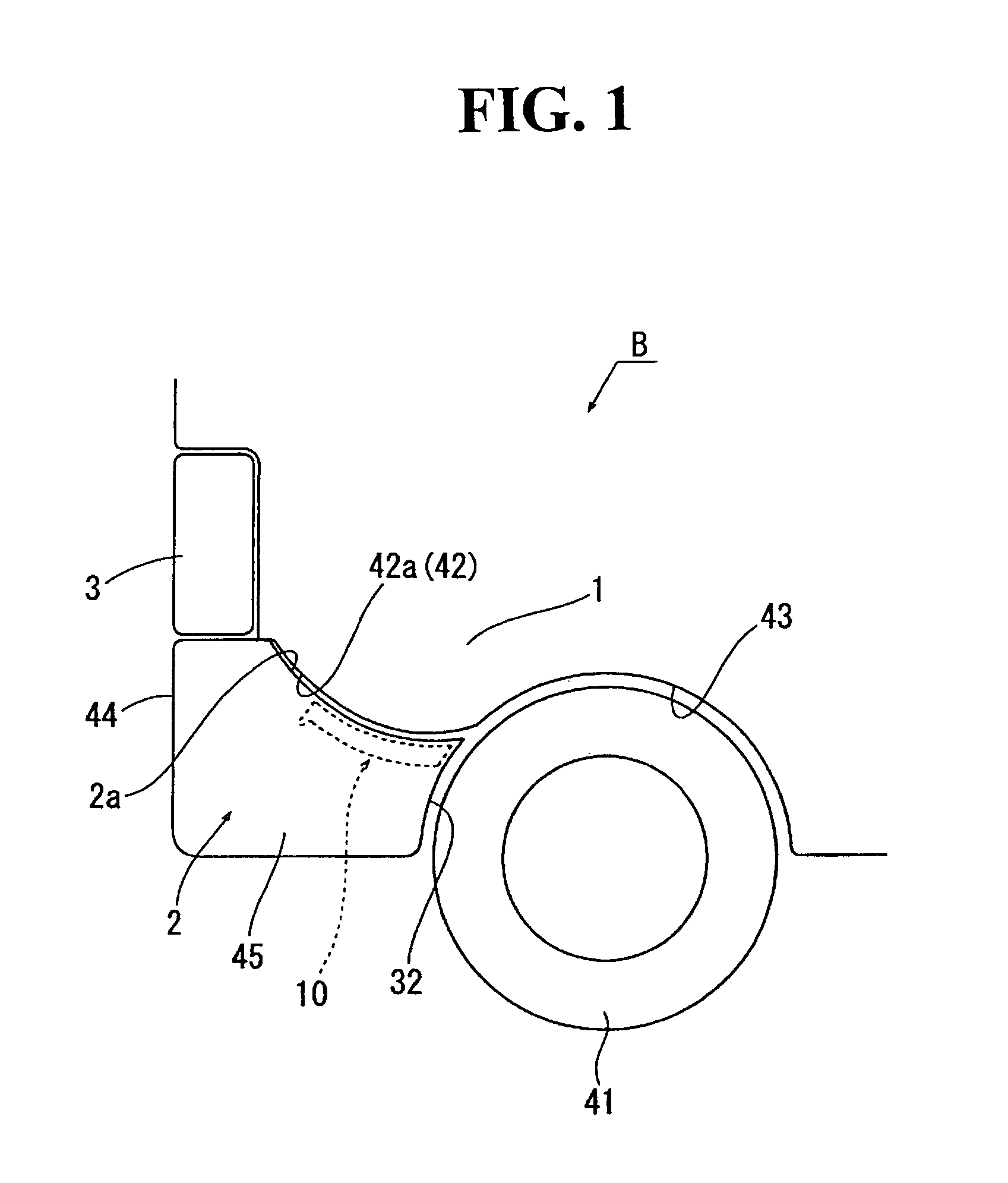 Bumper fixture, and bumper mounting structure