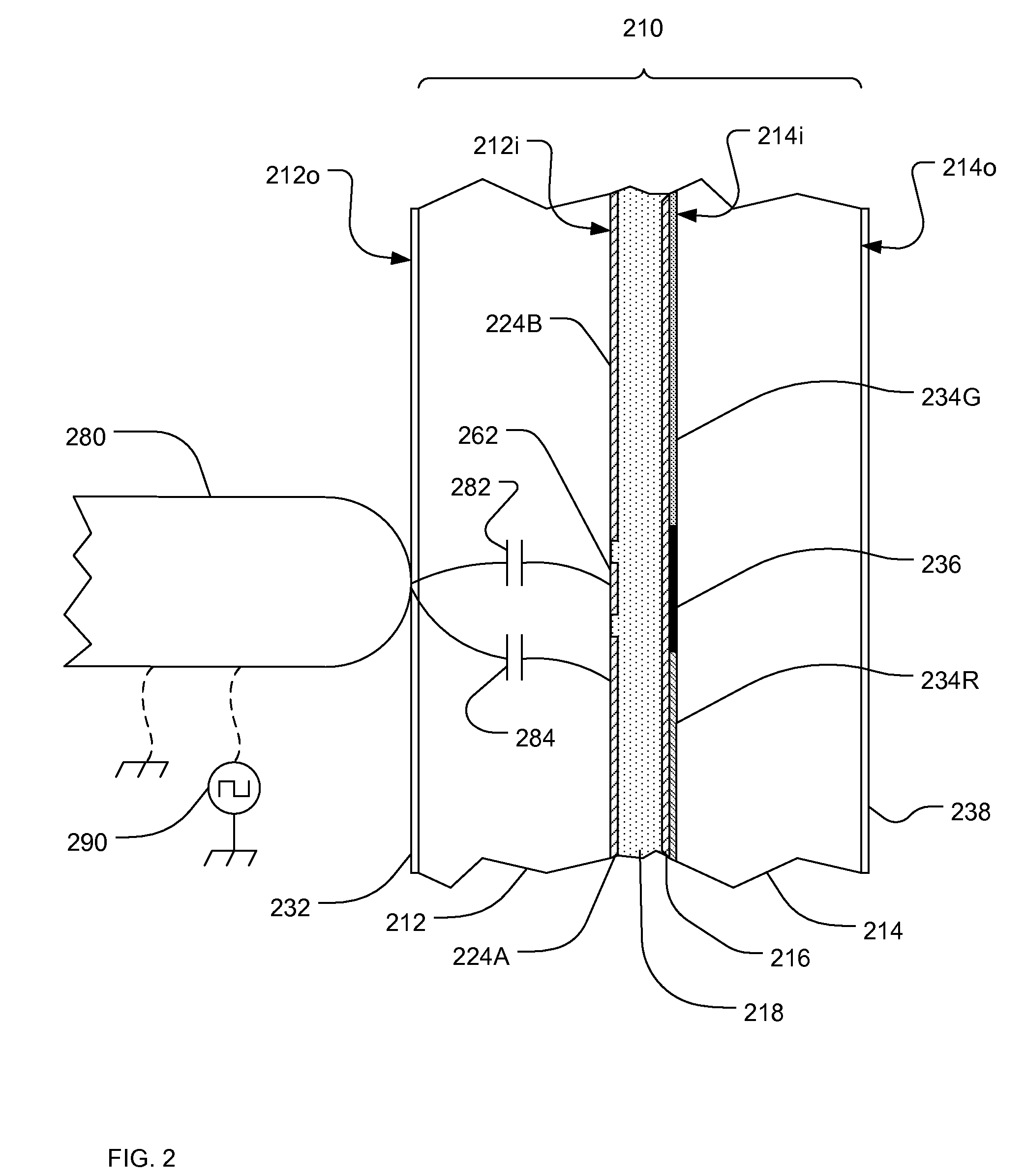 Flat Panel Display with Capacitance Sensing Touch Screen