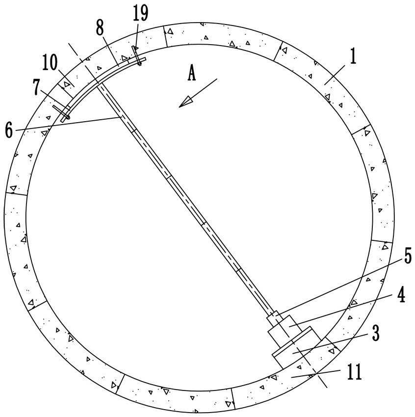 Under-pressure plugging device and plugging method for gas leakage of underwater pipe gallery