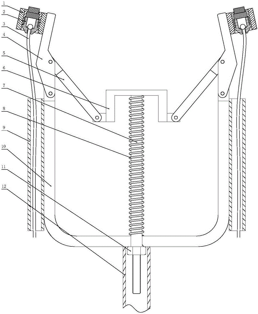 Rope threading device for water surface salvage