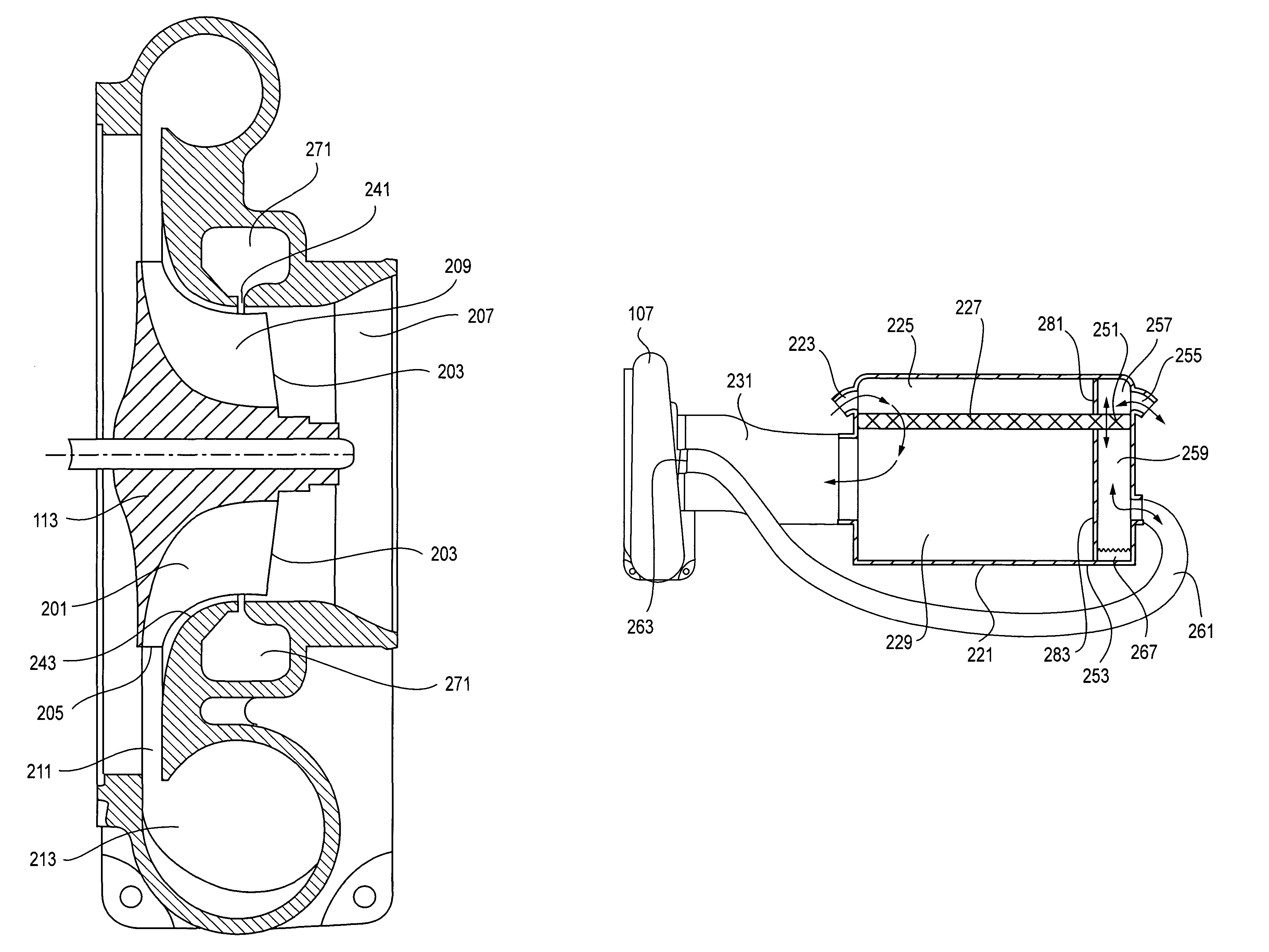 Ported shroud with filtered external ventilation