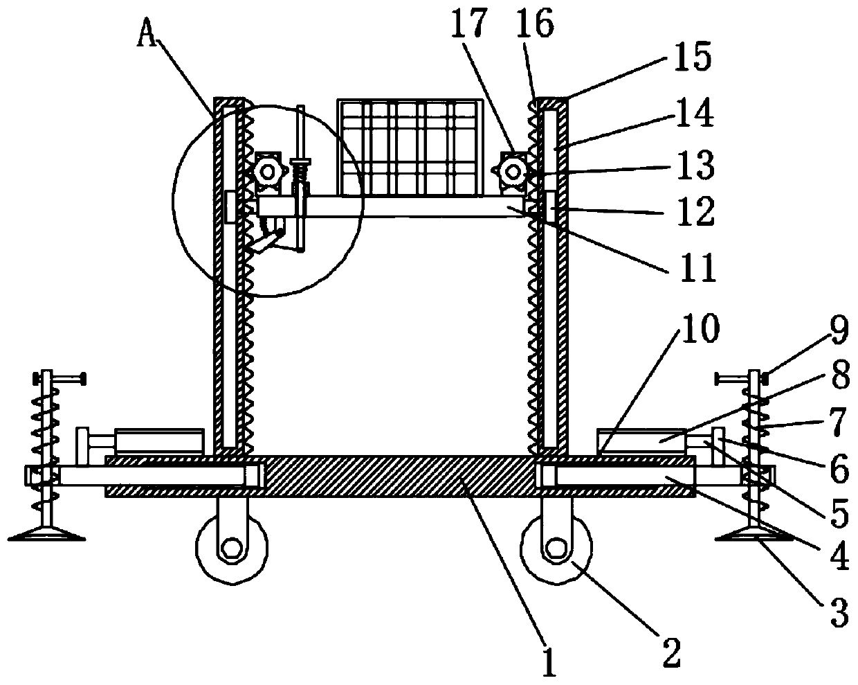 Lifting type construction platform for constructional engineering