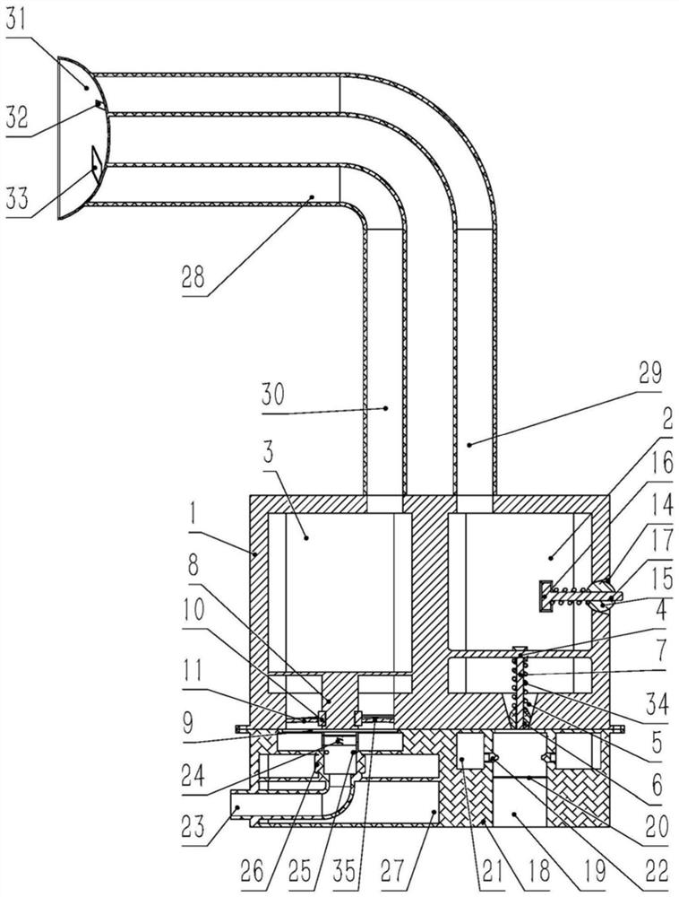 A breathing training device for pursed lips breathing