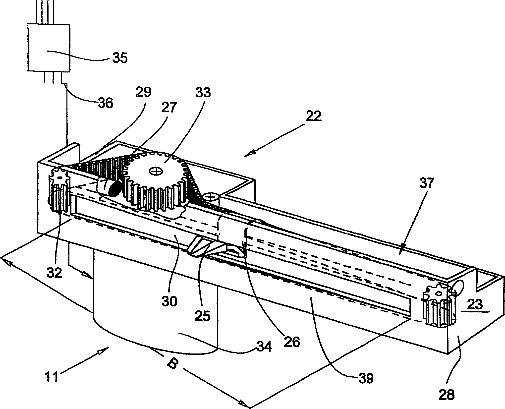 Thread transversing device for a winding device of a cross-wound bobbin producing textile machine