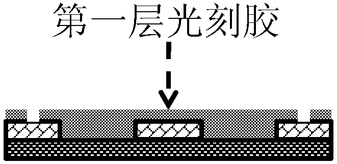 Preparation method of sandwich type photoresist sacrificial layer