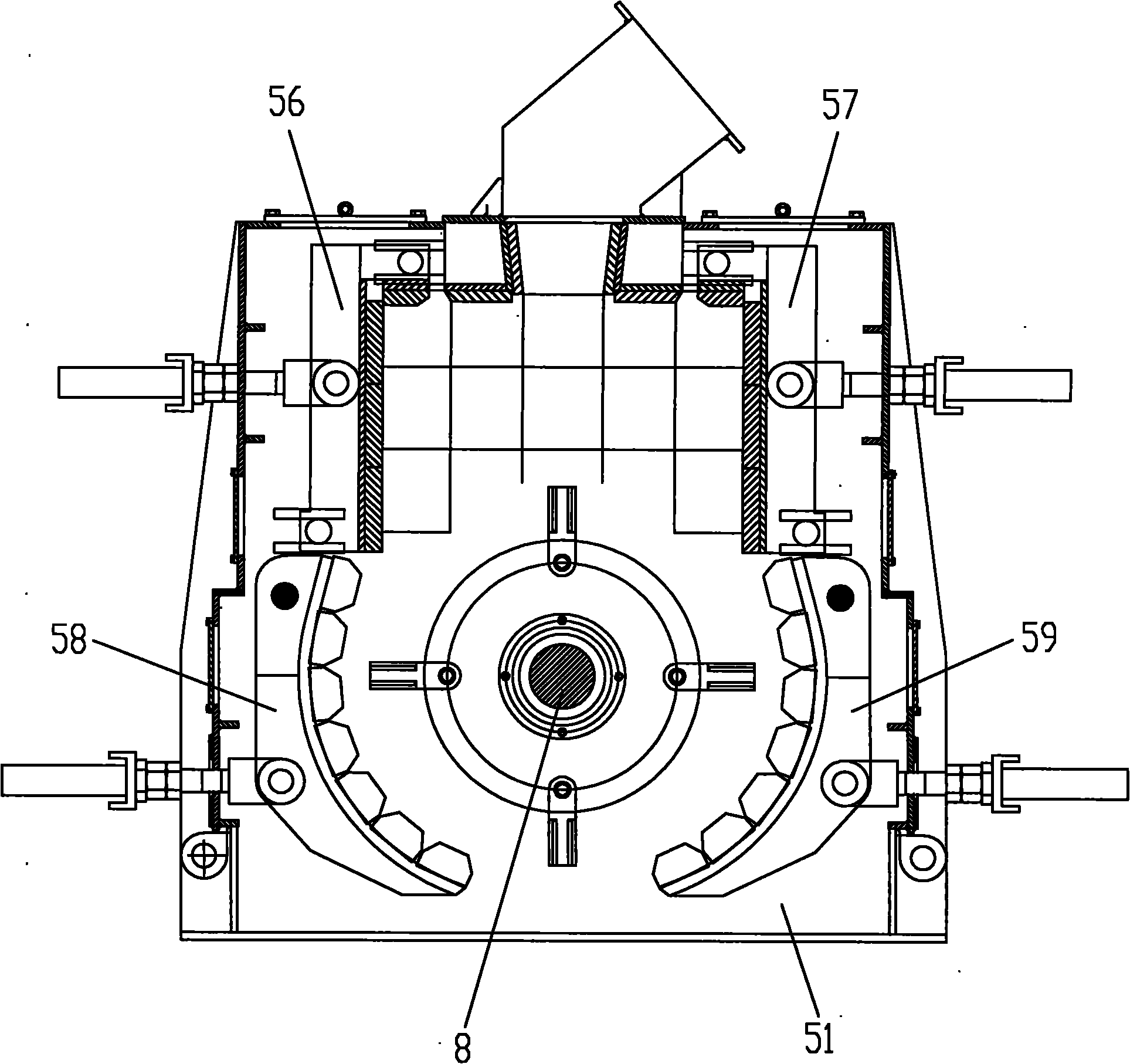 Reversible hammer crusher