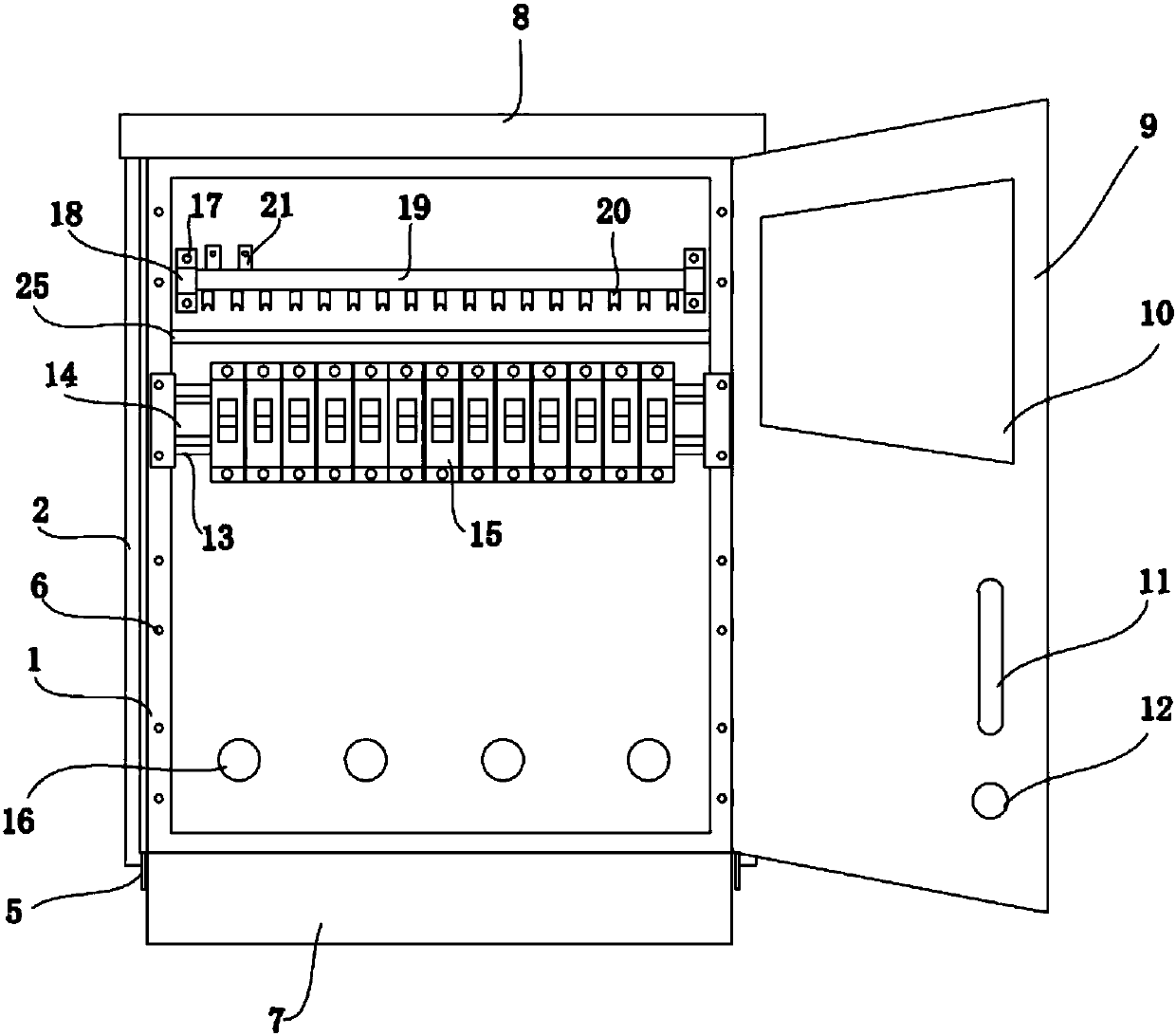 Lighting distribution box bus-bar