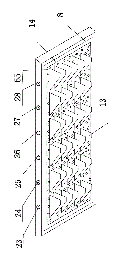 Novel slab core forming machine of blister steel net wall body