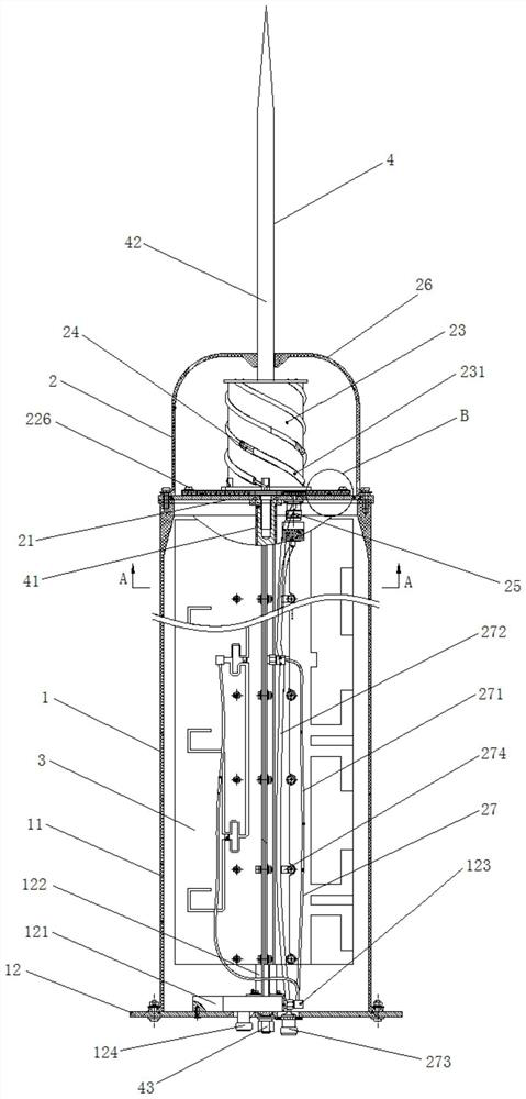 High-power ground station antenna covered by hemispherical beams