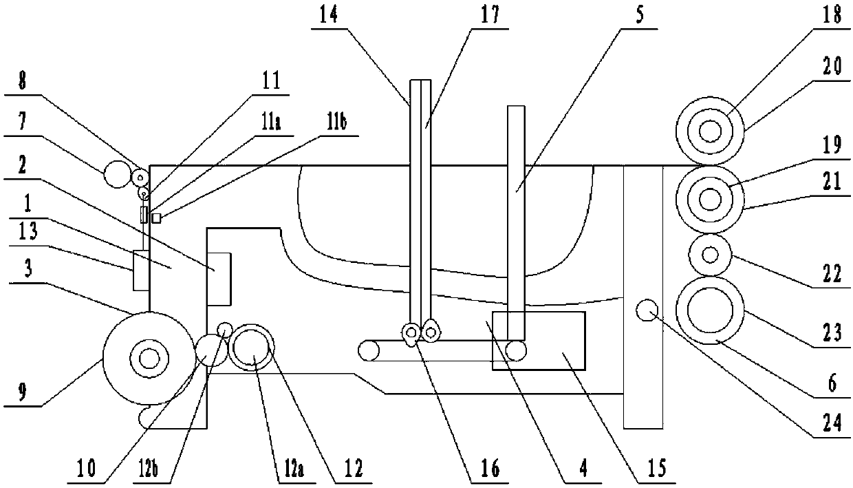 Double-layer integrated weaving control method of drum bagging cloth