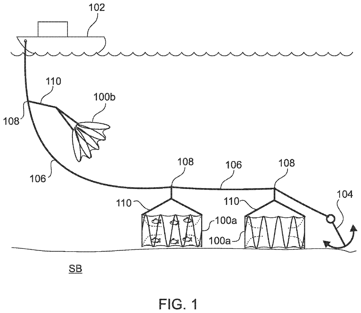 Collapsible fish trap with acoustic masking properties