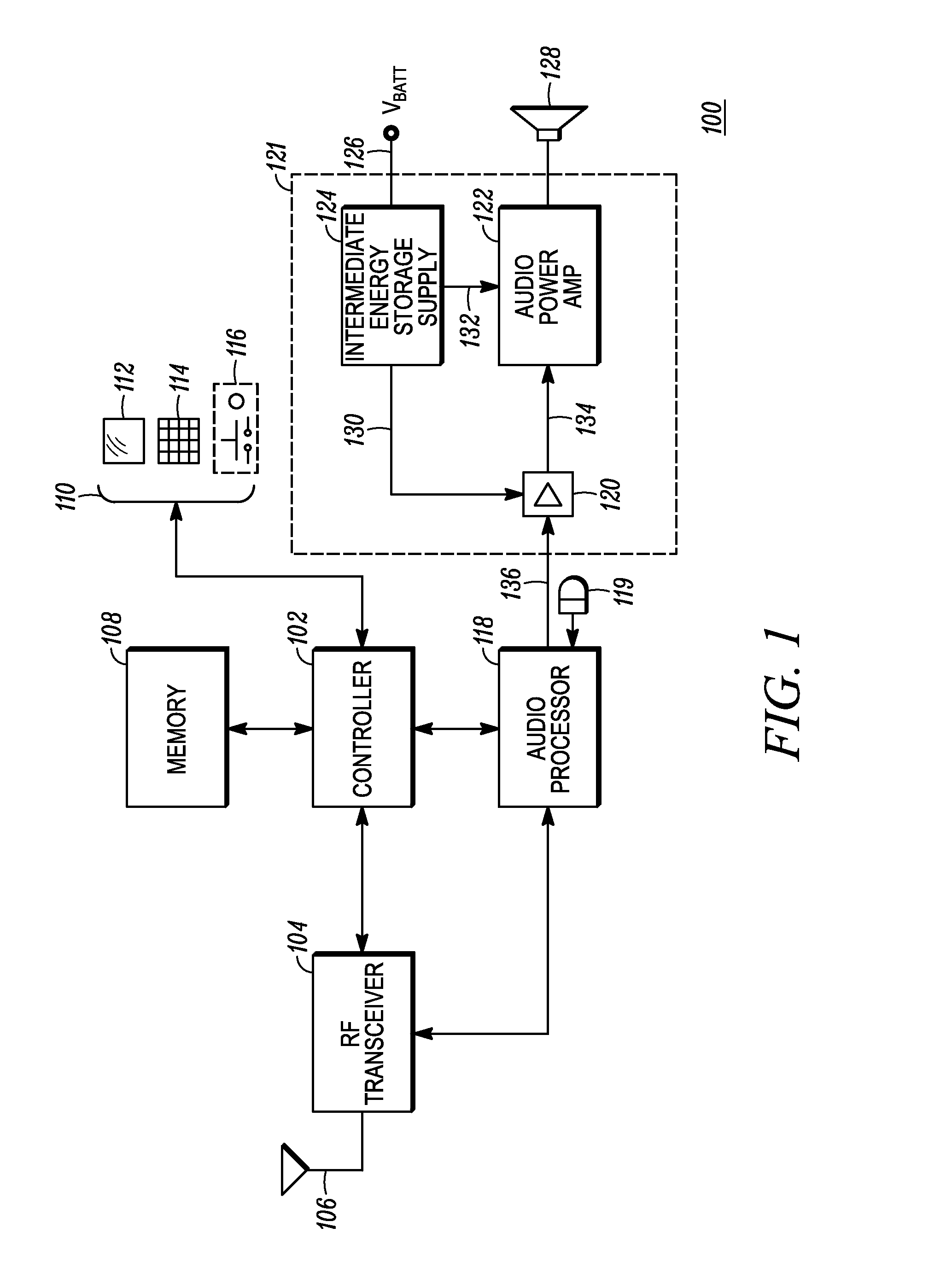 Input current limited power supply and audio power amplifier for high power reproduction of nondeterministic signals