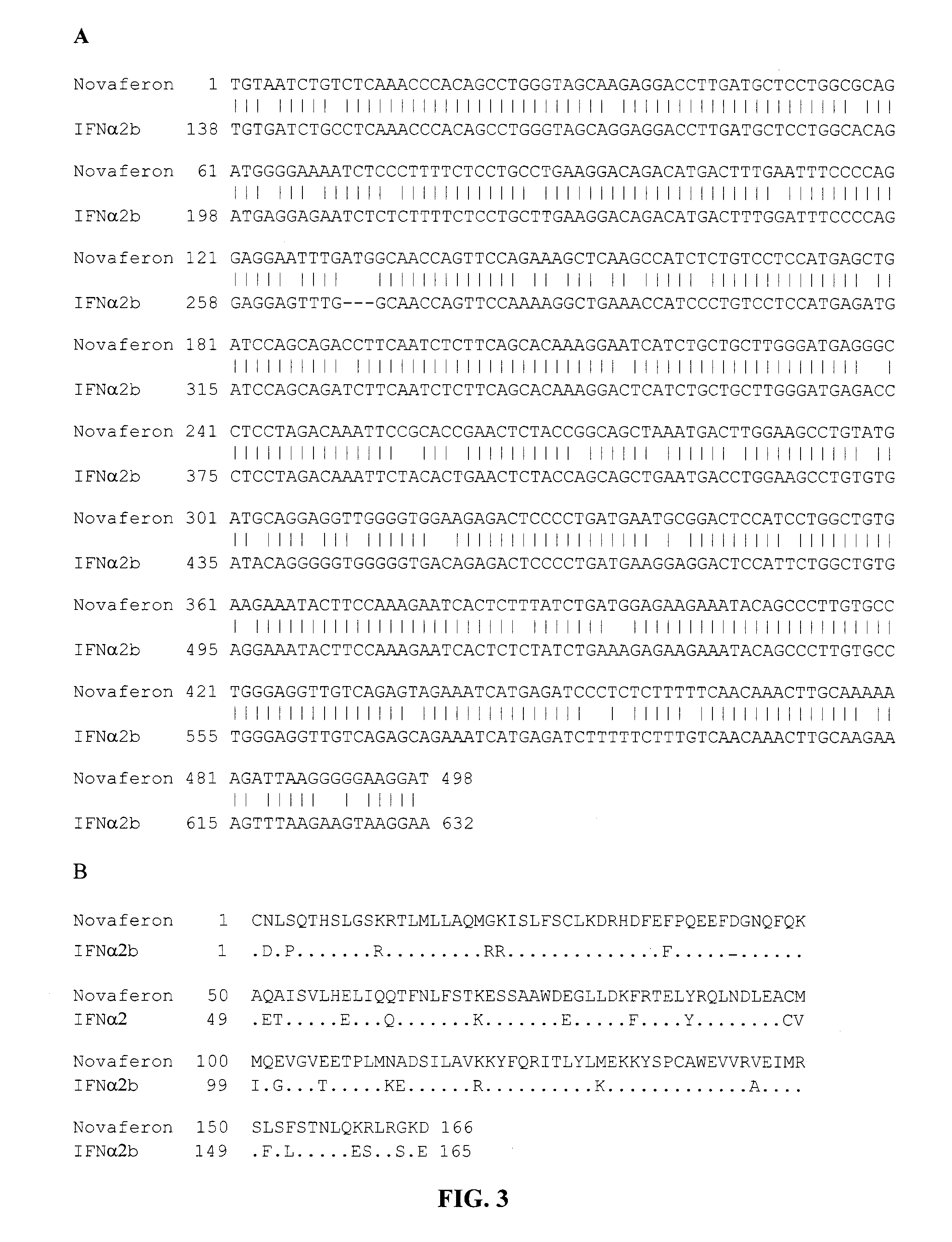 Recombinant human interferon-like proteins