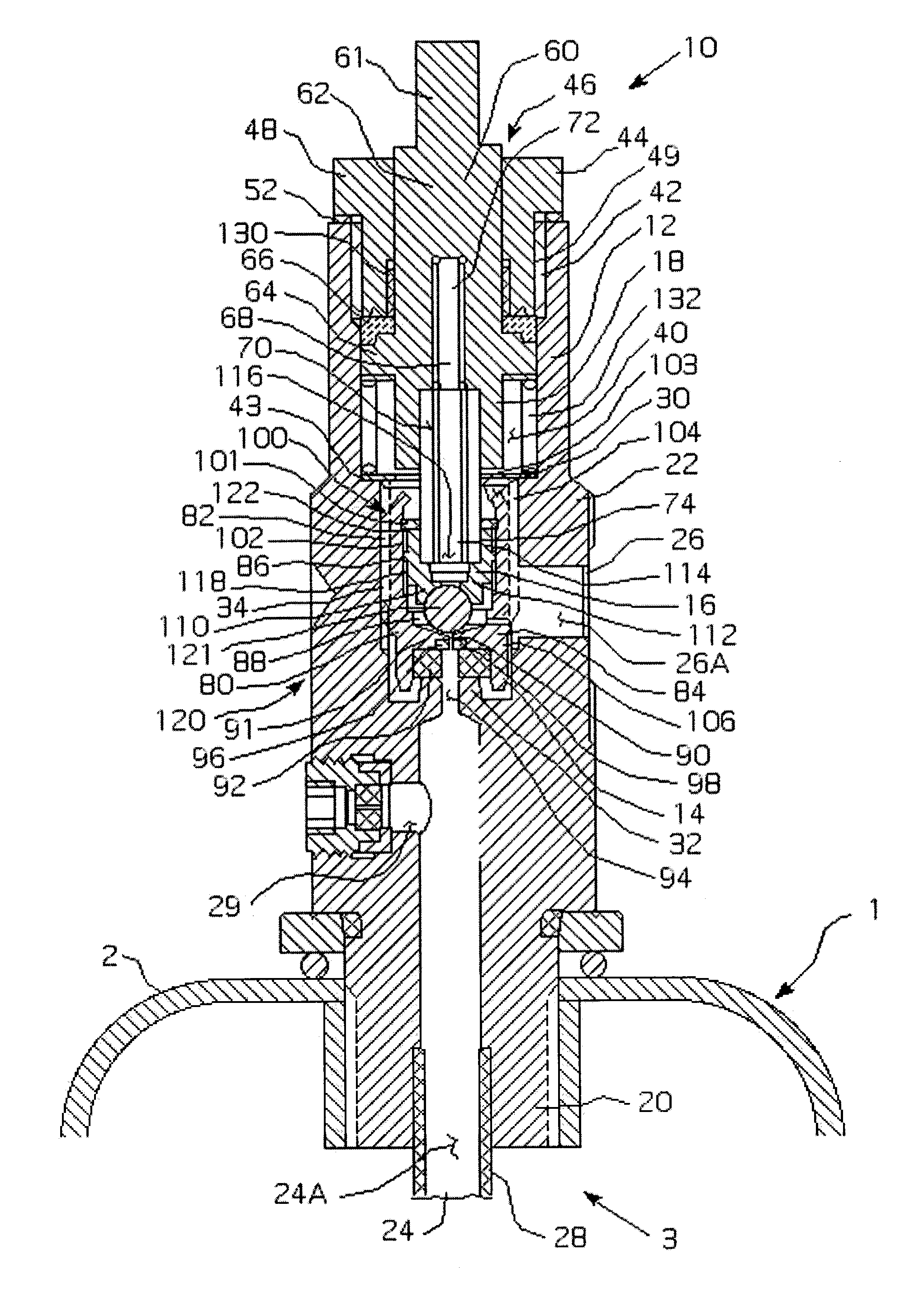 Valve with pressurization rate reduction device