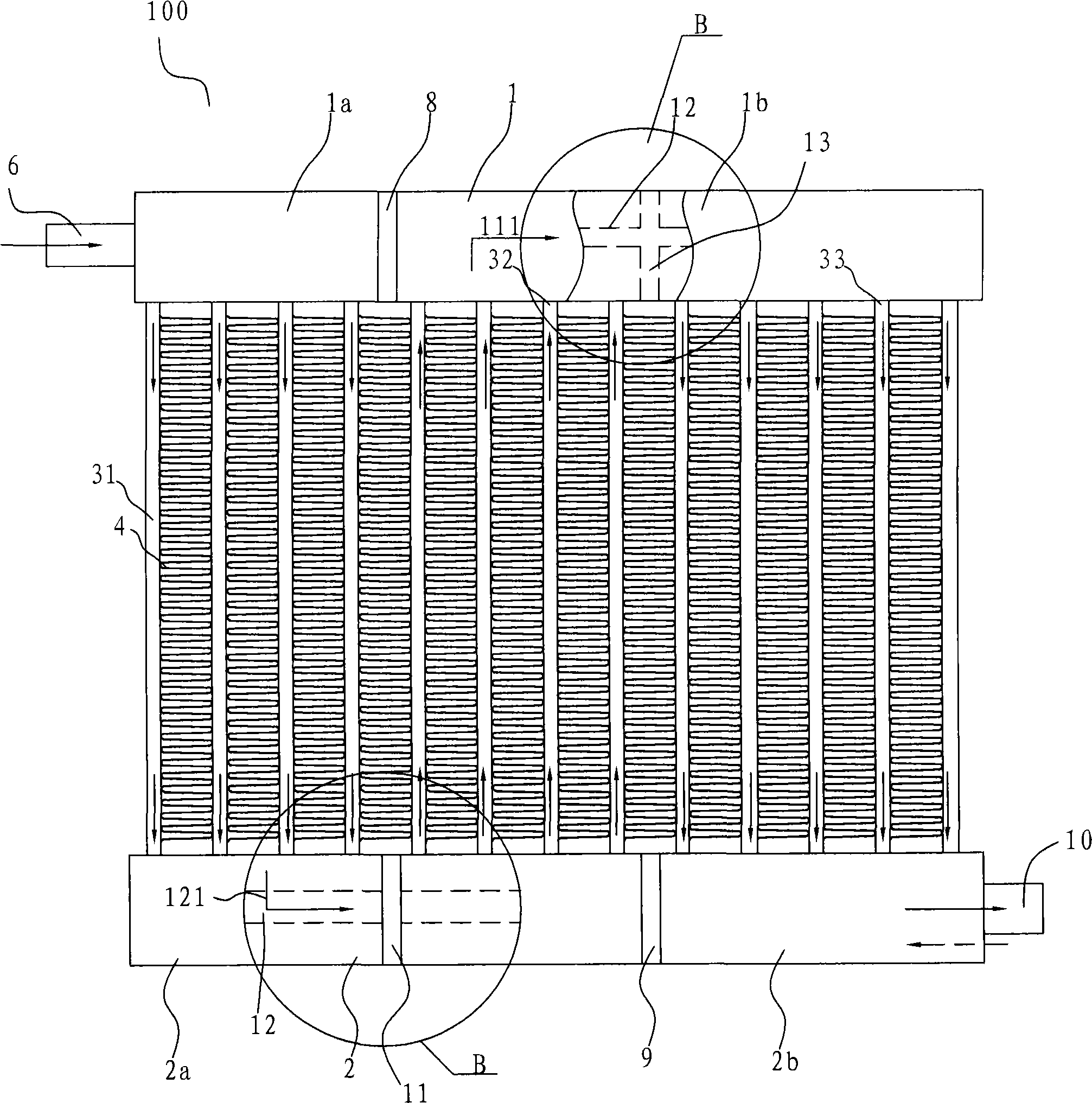 Microchannel heat exchanger and heat exchanging system