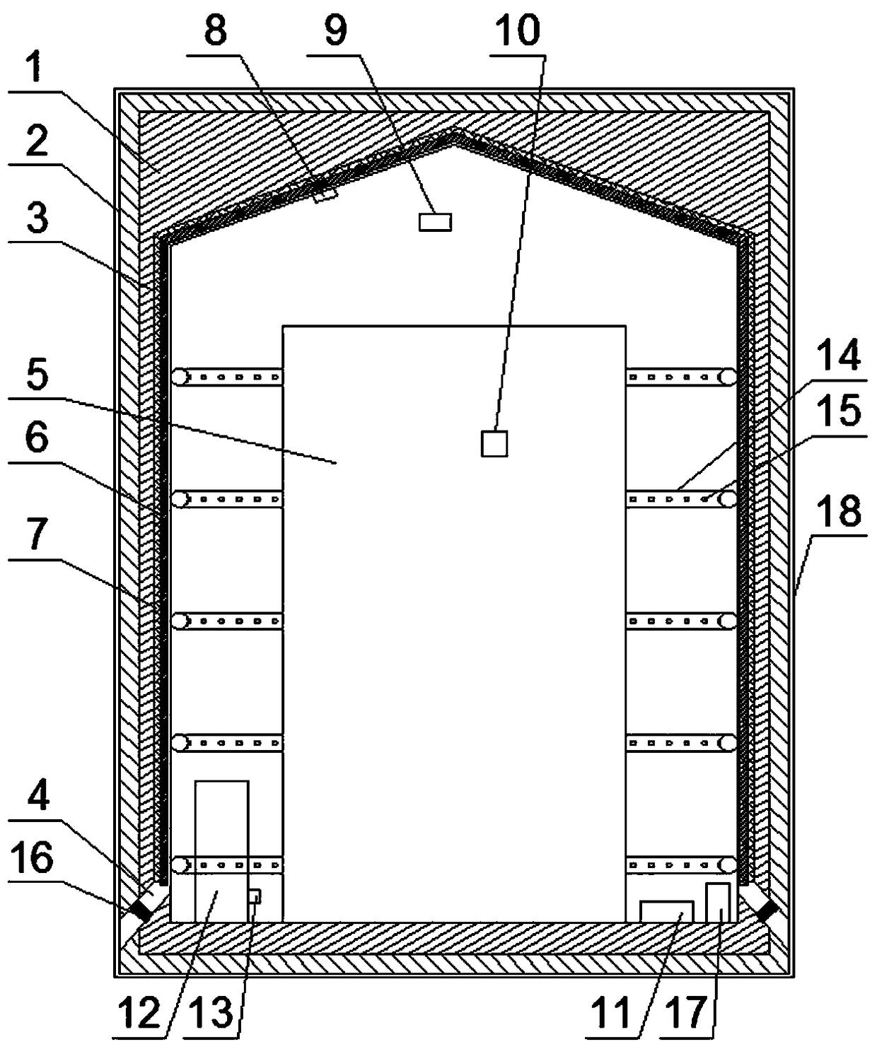 Switch cabinet condensation prevention device