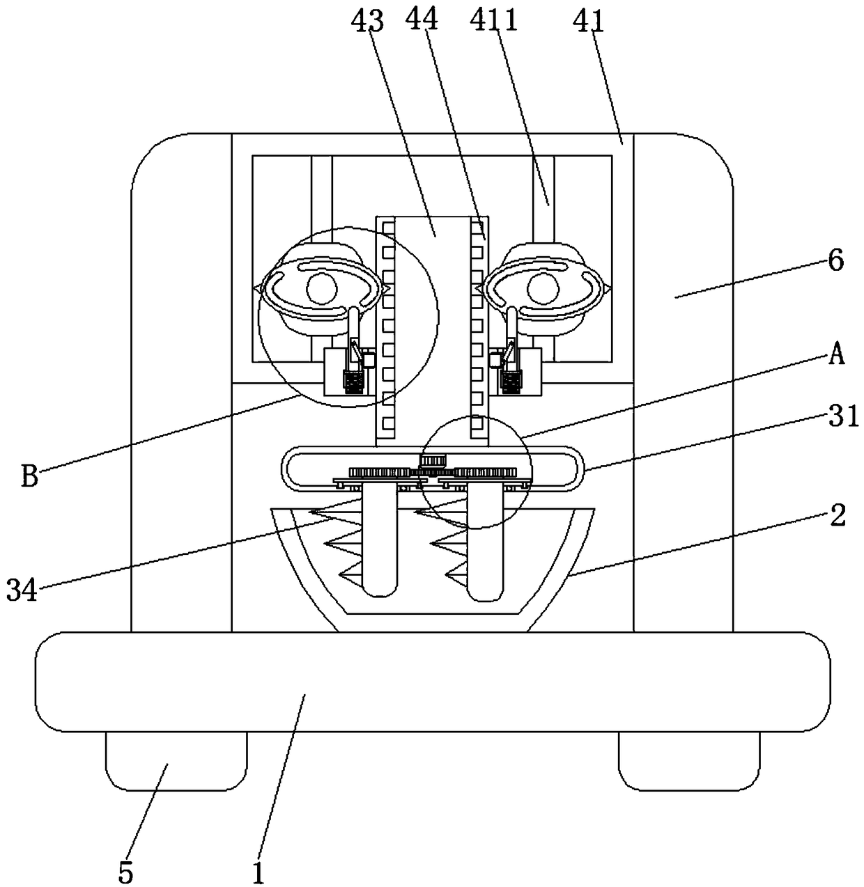 Household bean curd mask mud manufacturing device based on space moving shear stress