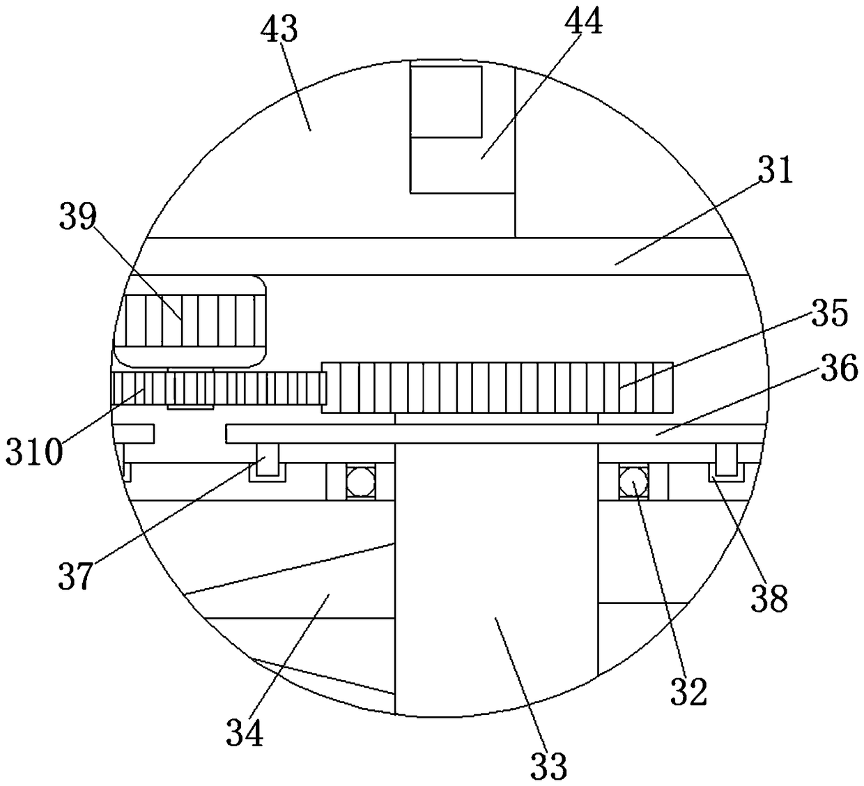 Household bean curd mask mud manufacturing device based on space moving shear stress