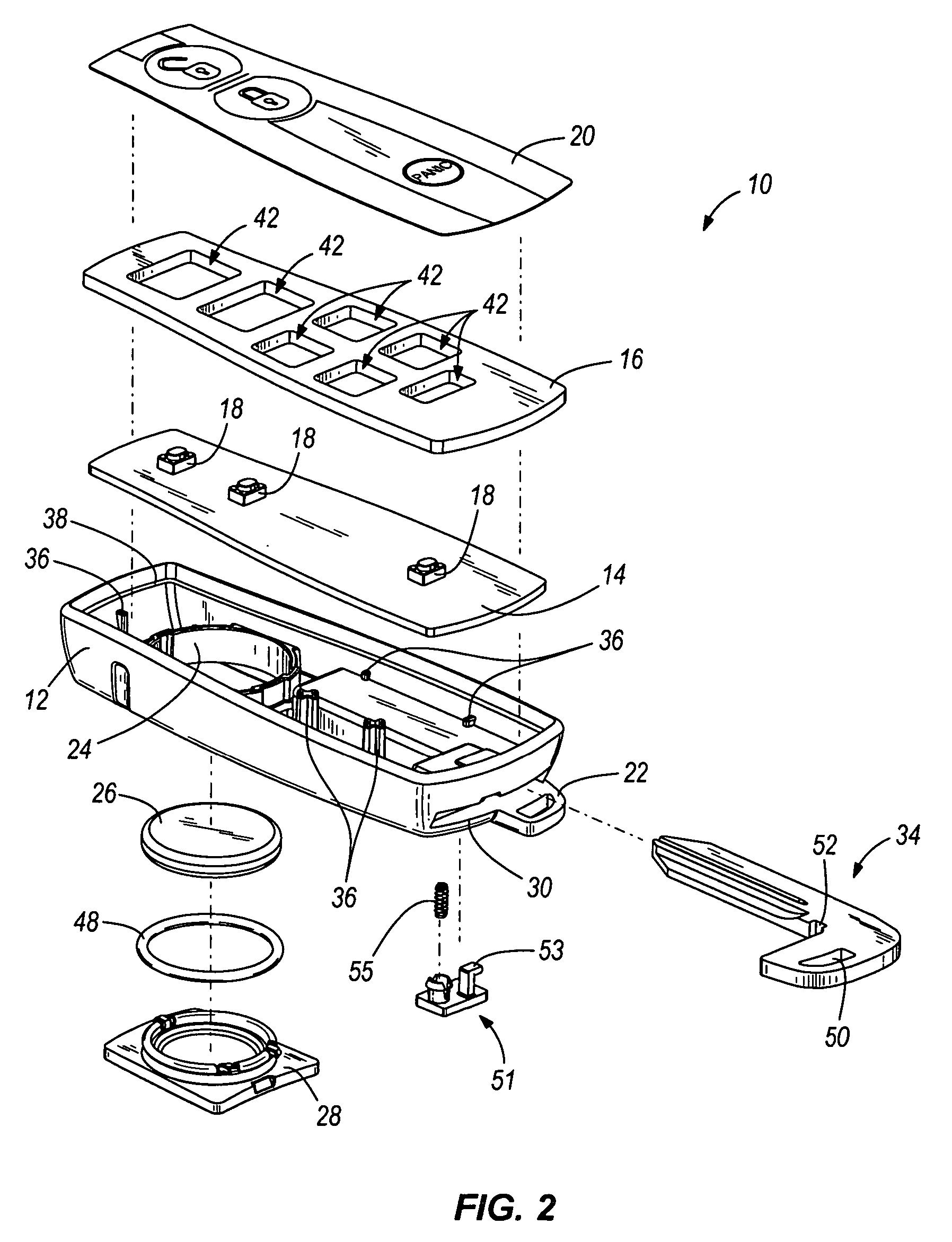 Key fob device and method