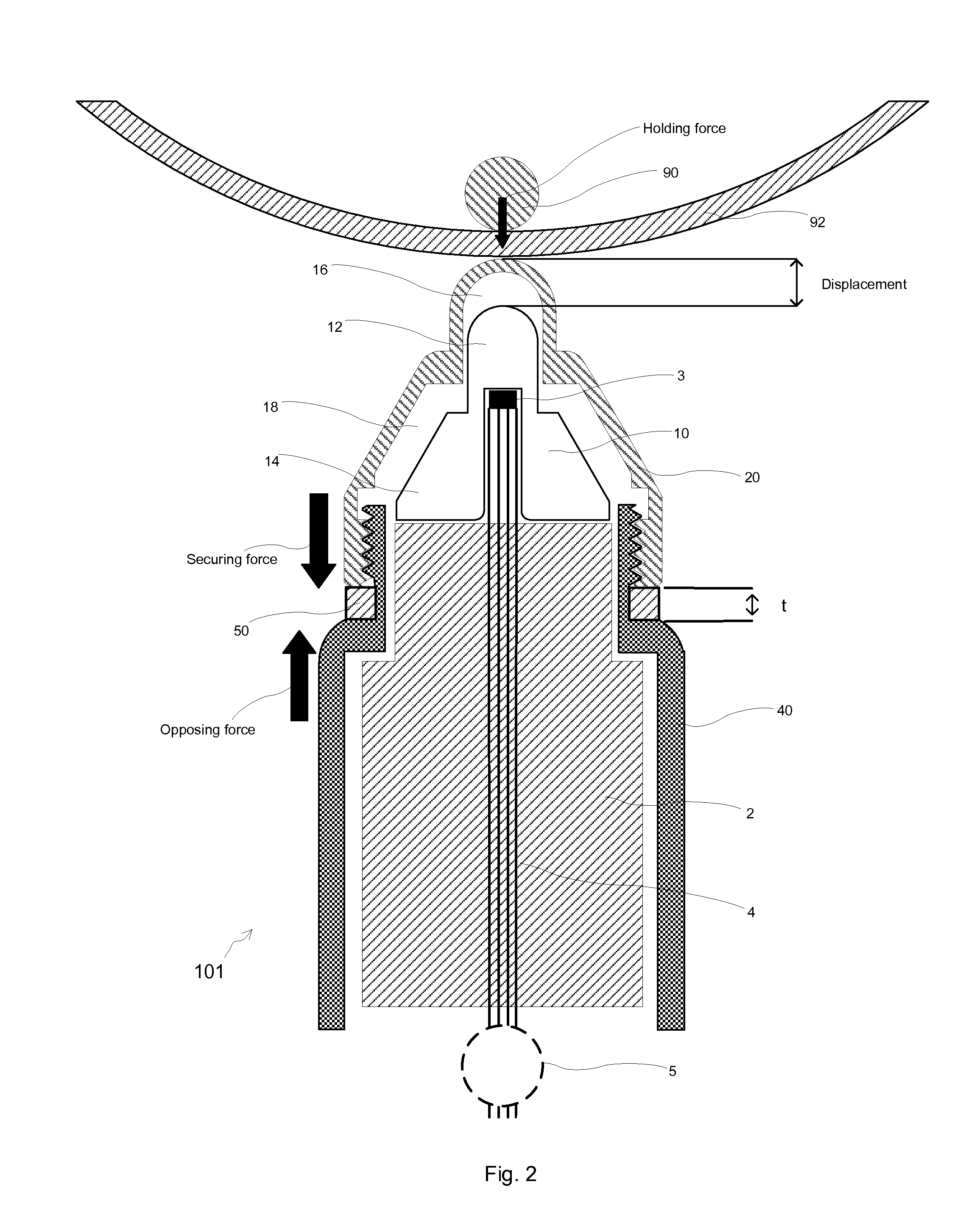 Hall effect probe with exchangeable wear tips