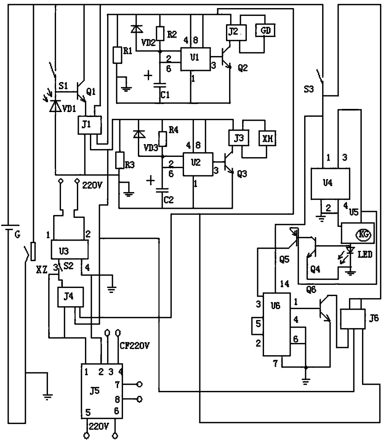 Diesel generating set provided with self-start control device