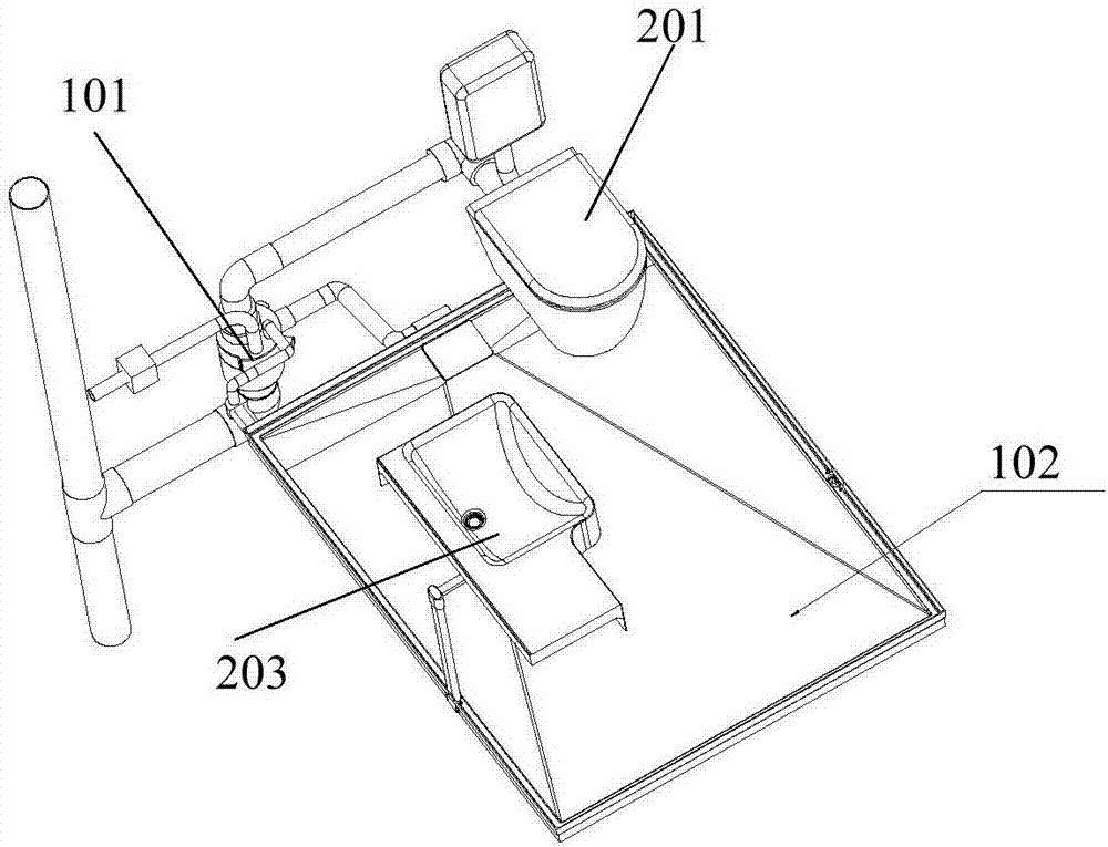 Pipeline system for integral bathroom