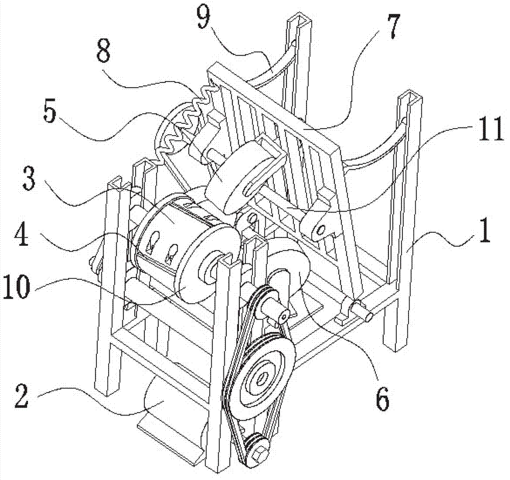 Tree peeling machine