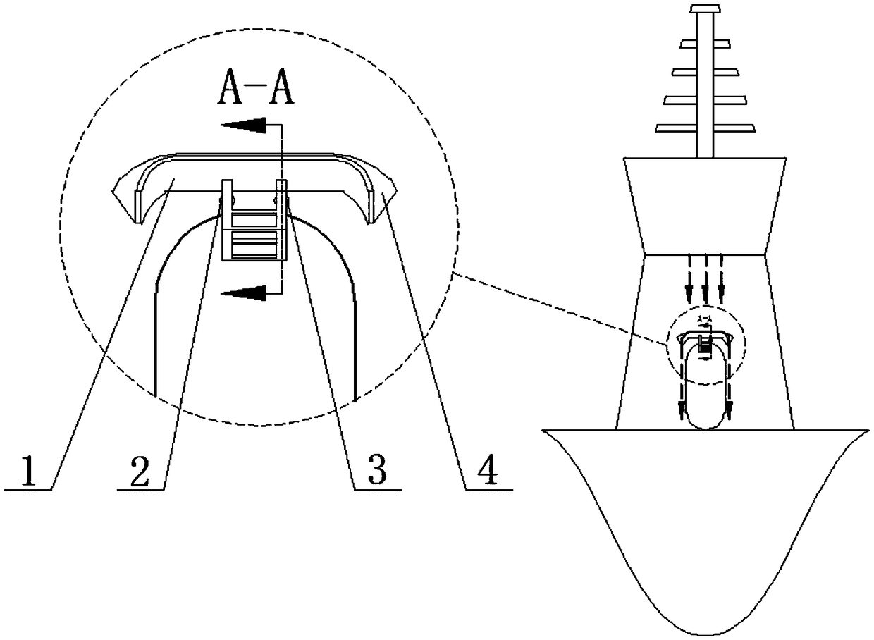 Detachable waterproof splash door lintel for ships