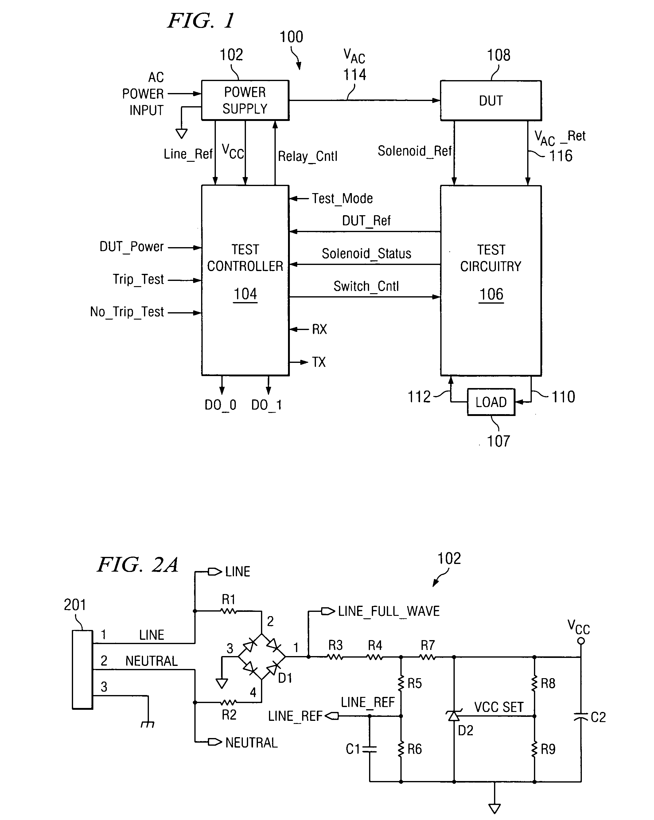 Arc fault circuit interrupter test circuit and test board