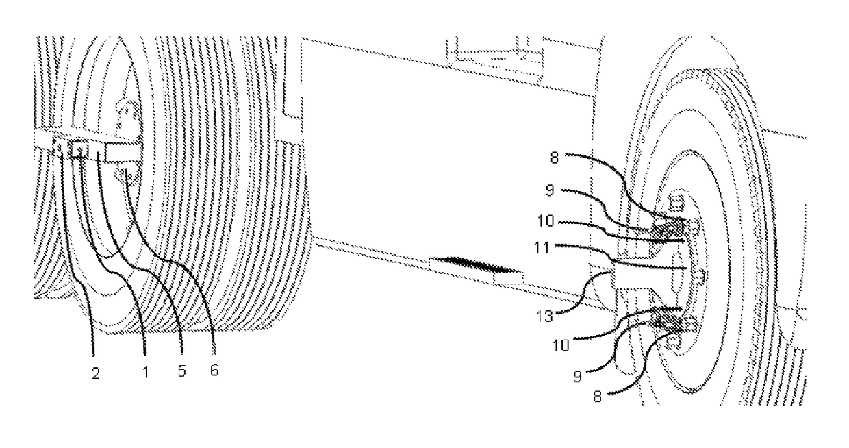 Portable axle alignment apparatus and method