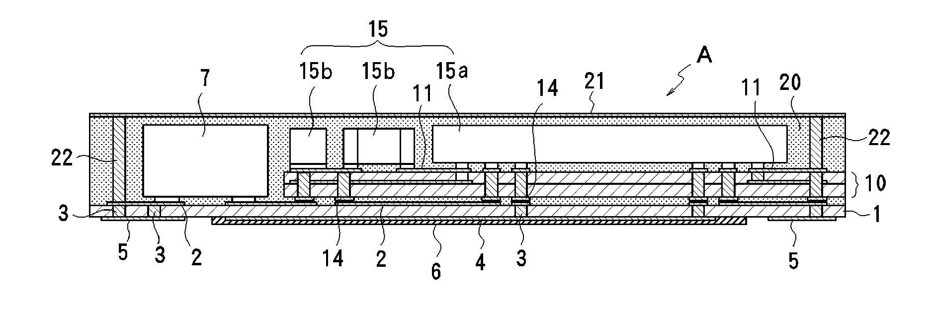 Component-containing module and method for producing the same