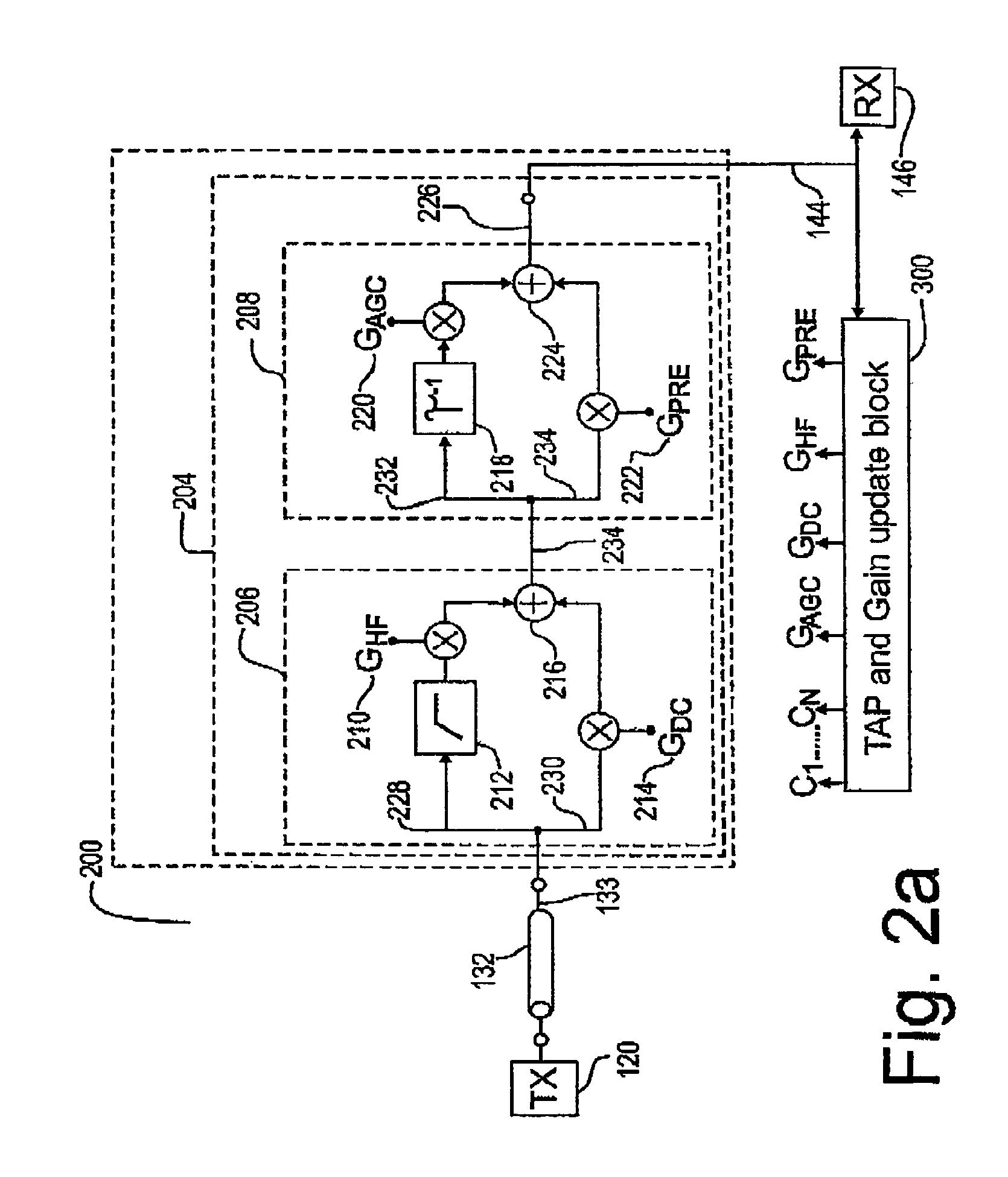 Receiver-based adaptive equalizer with pre-cursor compensation